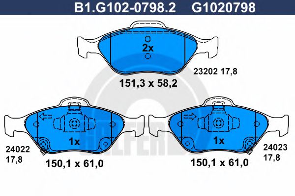 set placute frana,frana disc