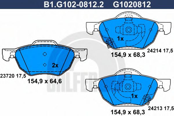 set placute frana,frana disc