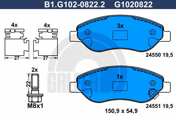 set placute frana,frana disc