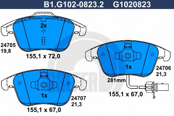 set placute frana,frana disc