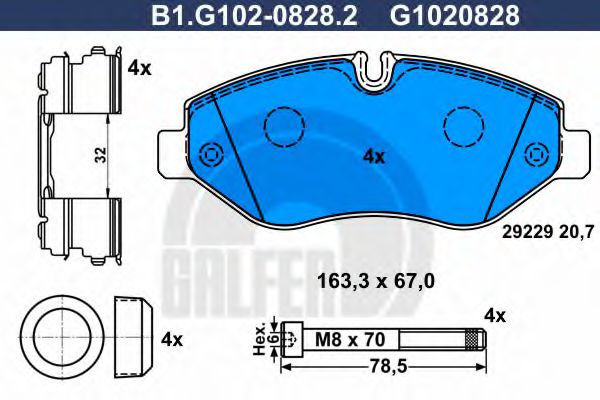 set placute frana,frana disc