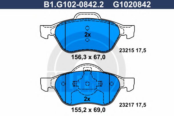 set placute frana,frana disc