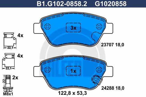 set placute frana,frana disc