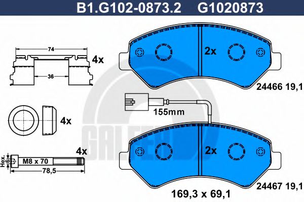 set placute frana,frana disc