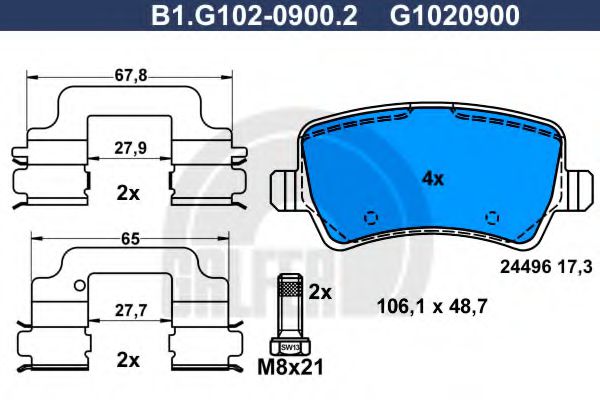 set placute frana,frana disc