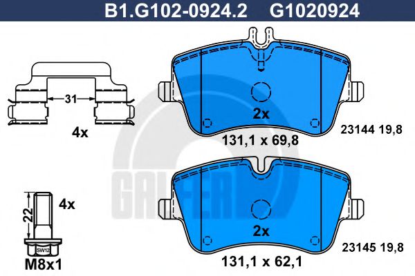 set placute frana,frana disc