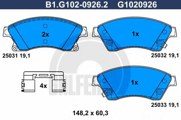 set placute frana,frana disc