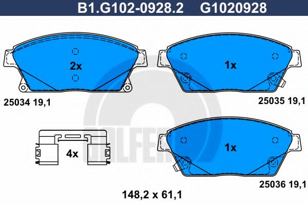 set placute frana,frana disc