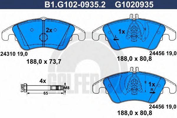 set placute frana,frana disc