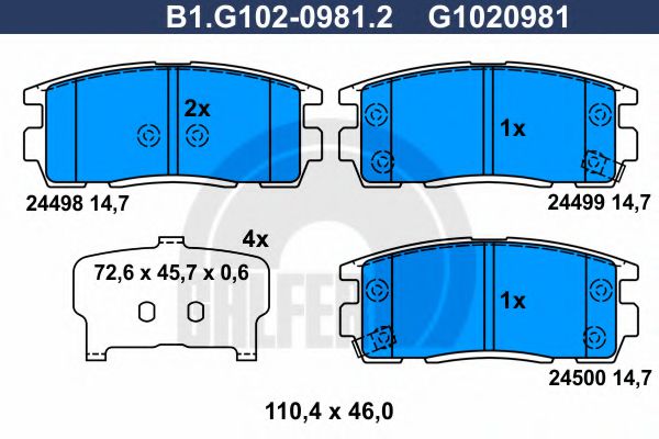 set placute frana,frana disc