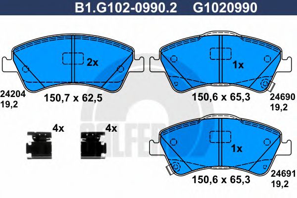 set placute frana,frana disc