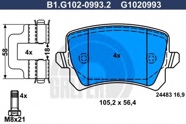 set placute frana,frana disc