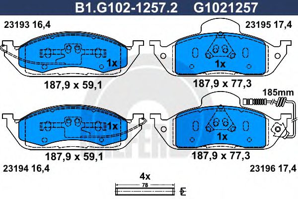 set placute frana,frana disc