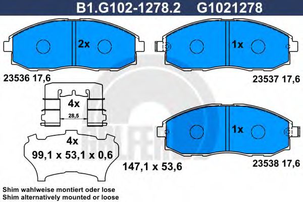 set placute frana,frana disc