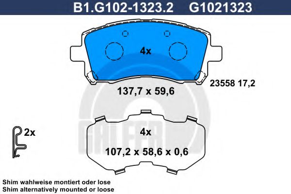 set placute frana,frana disc