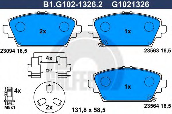 set placute frana,frana disc