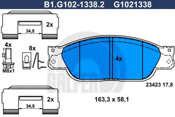 set placute frana,frana disc