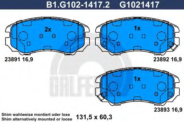 set placute frana,frana disc