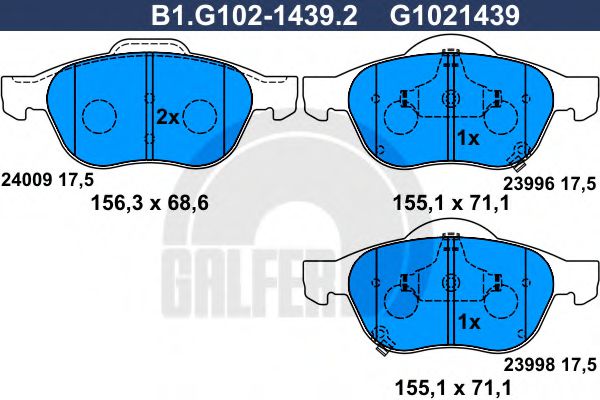 set placute frana,frana disc