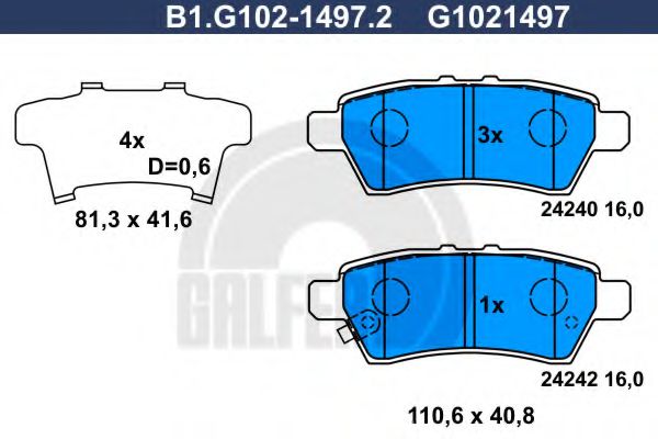 set placute frana,frana disc