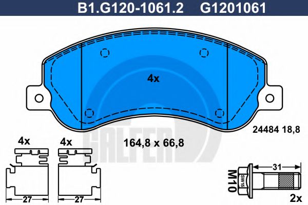 set placute frana,frana disc