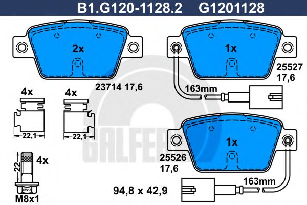 set placute frana,frana disc