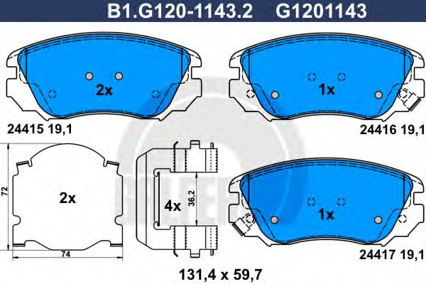 set placute frana,frana disc