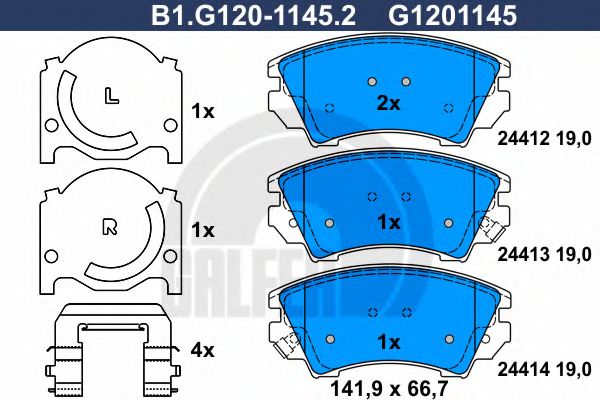 set placute frana,frana disc