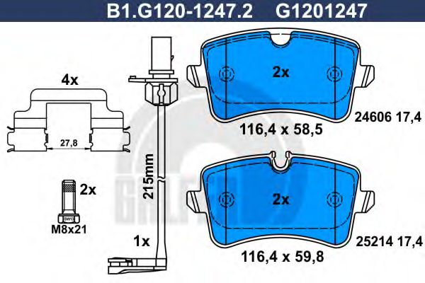 set placute frana,frana disc