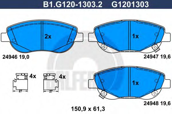 set placute frana,frana disc