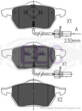 set placute frana,frana disc