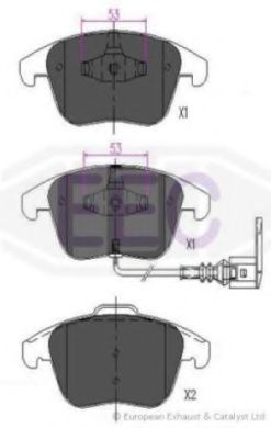 set placute frana,frana disc