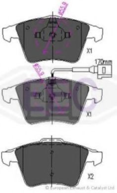 set placute frana,frana disc