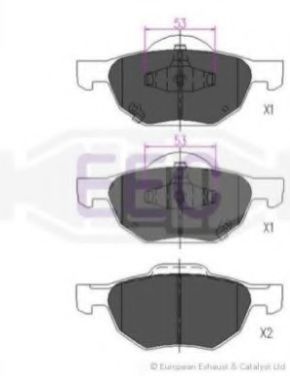 set placute frana,frana disc