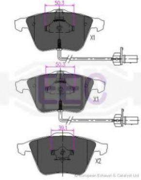 set placute frana,frana disc