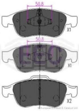 set placute frana,frana disc