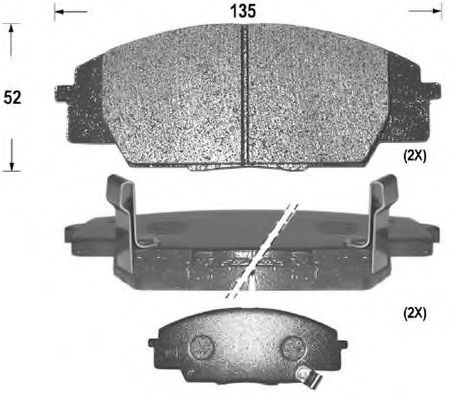 set placute frana,frana disc