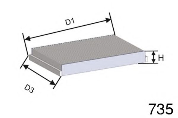 Filtru, aer habitaclu