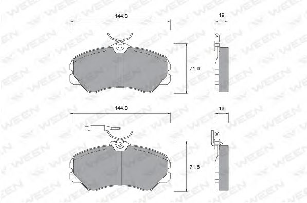 set placute frana,frana disc