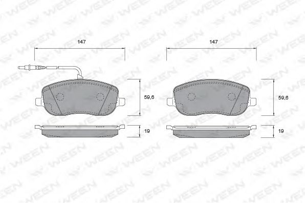 set placute frana,frana disc