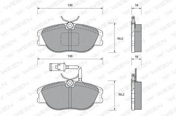 set placute frana,frana disc