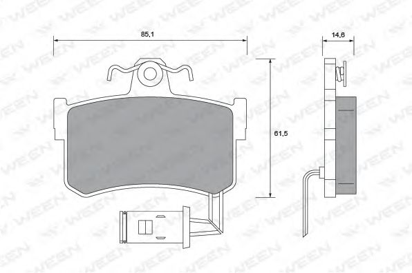 set placute frana,frana disc