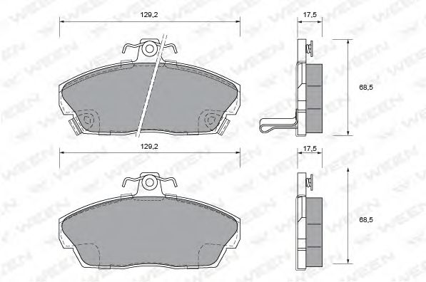 set placute frana,frana disc