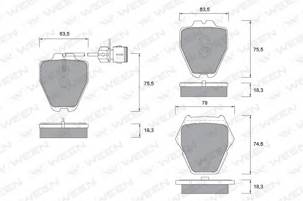 set placute frana,frana disc