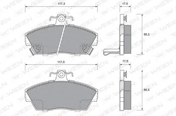 set placute frana,frana disc