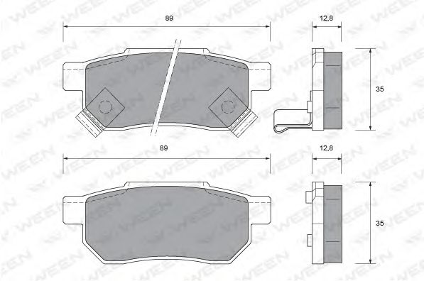 set placute frana,frana disc