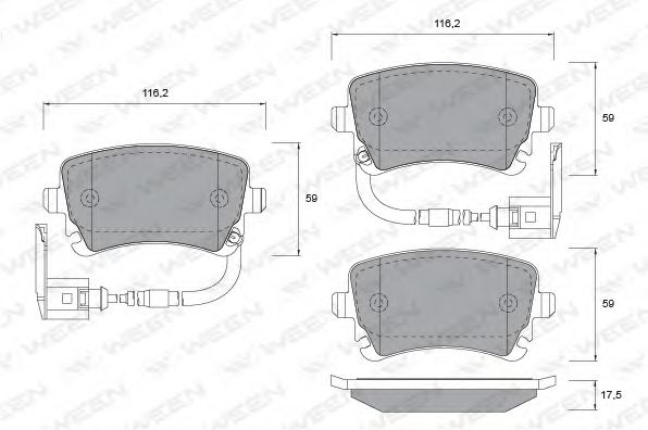 set placute frana,frana disc