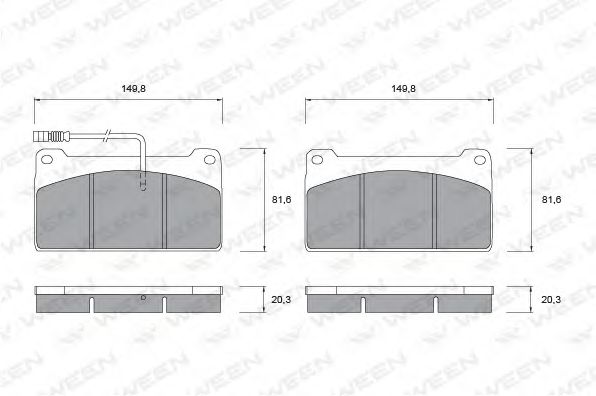 set placute frana,frana disc