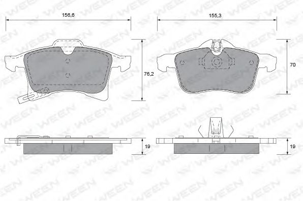 set placute frana,frana disc