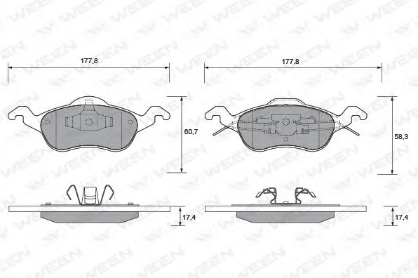 set placute frana,frana disc